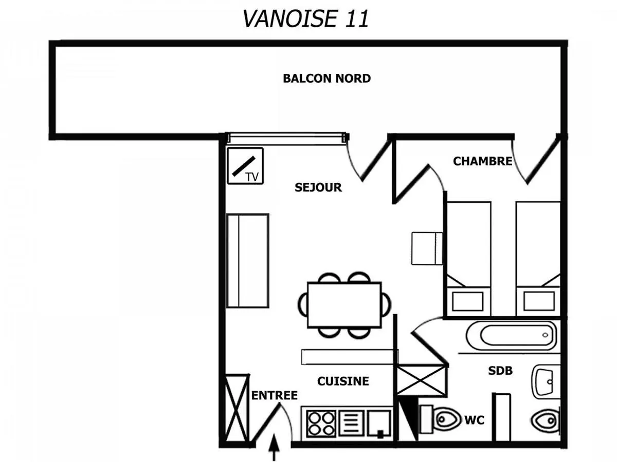 Appart 2* A Meribel, 4 Pers., Balcon, Tv, Ascenseur, Quartier Calme! - Fr-1-182-60 Apartment